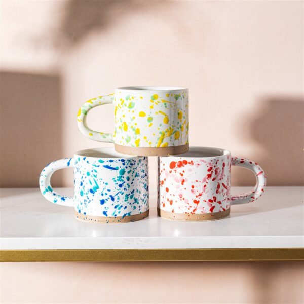 Turquoise and Blue Splatterware Mug